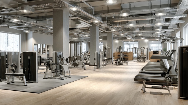 bright and spacious gym